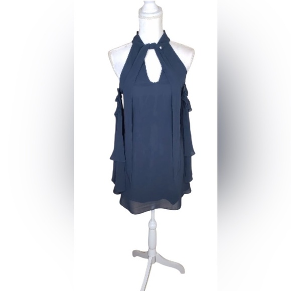 KEEPSAKE THE LABEL TWILIGHT DREAMS COLD SHOULDER CUT OUT SLEEVES FRINGE DRESS - Picture 12 of 12